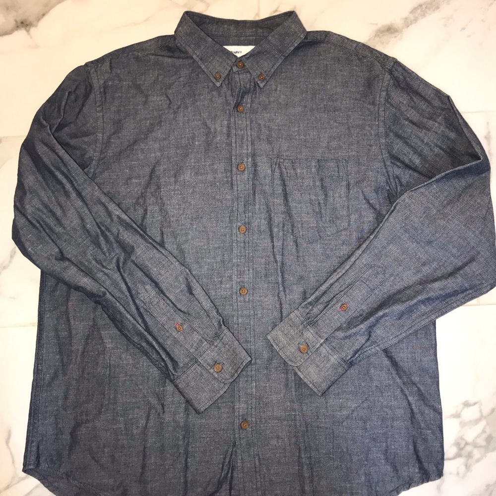 Denim button up